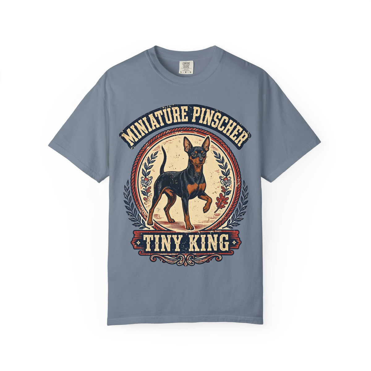 'Tiny King' Miniature Pinscher T-Shirt — alternate view