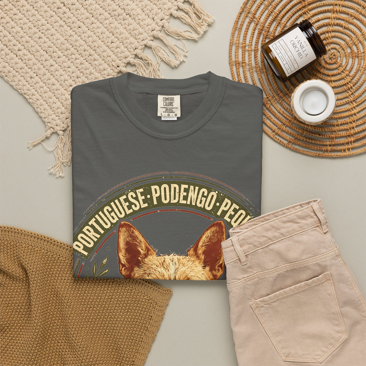 'Podengo Tiny Hunter' Portuguese Podengo Pequeno T-Shirt — alternate view