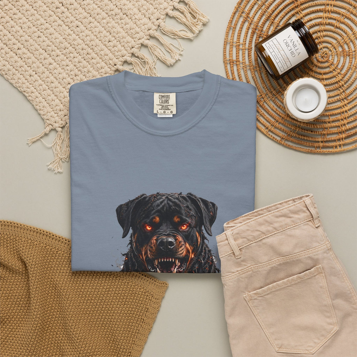 Rottweiler Hellhound Halloween Tee
