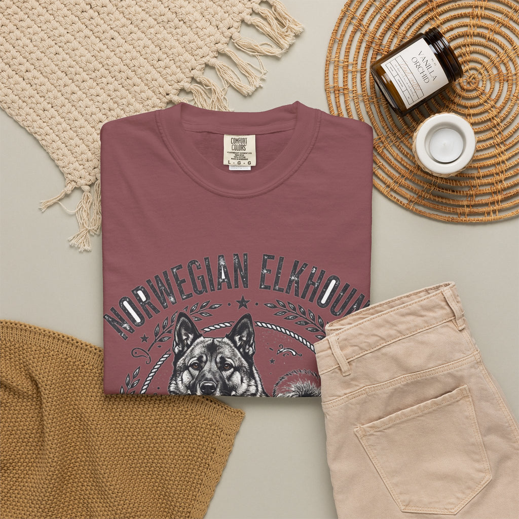 'Viking Howl' Norwegian Elkhound T-Shirt — alternate view