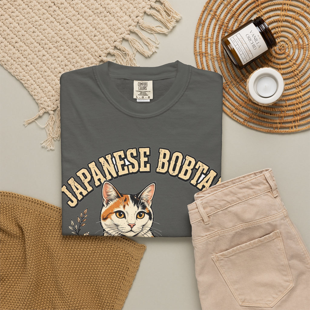 'Good Luck Charm' Japanese Bobtail Cat T-Shirt — alternate view