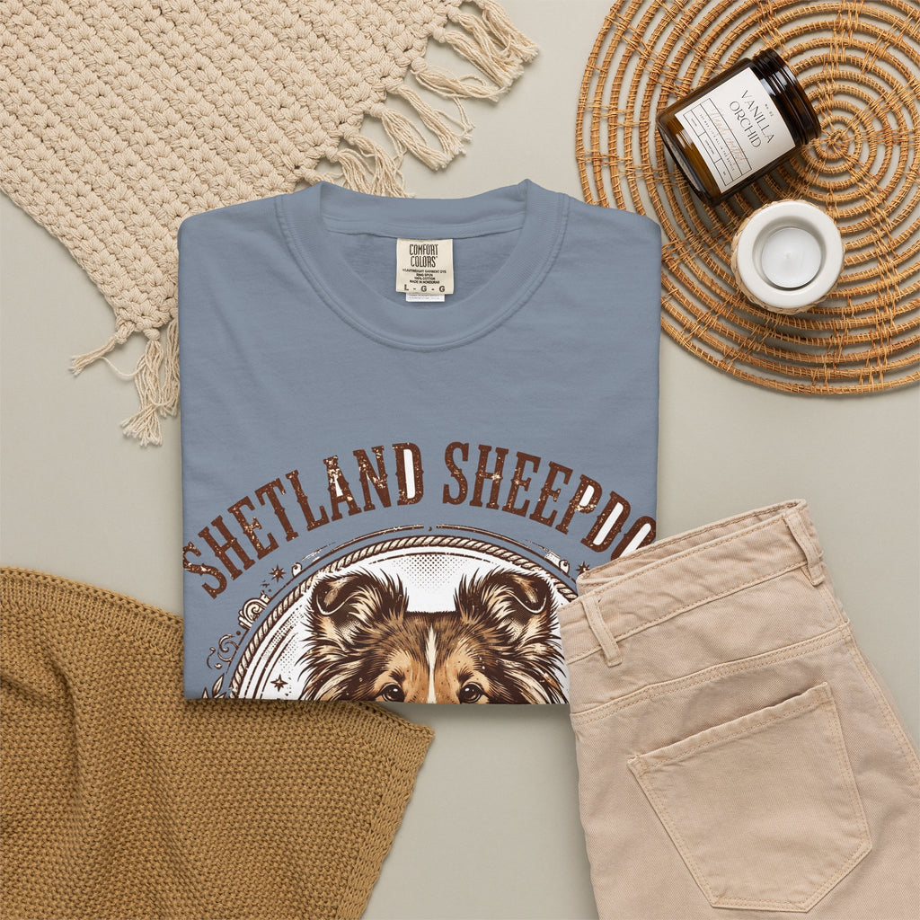'Sheltie Shuffle' Shetland Sheepdog T-Shirt — alternate view