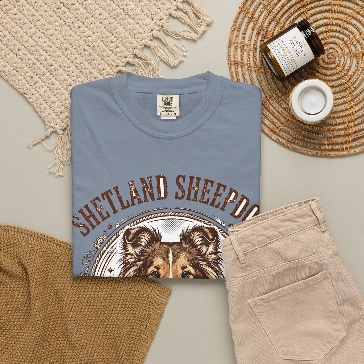 'Sheltie Shuffle' Shetland Sheepdog T-Shirt — alternate view