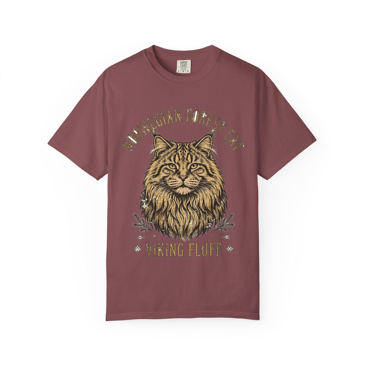 'Viking Fluff' Norwegian Forest Cat T-Shirt — alternate view