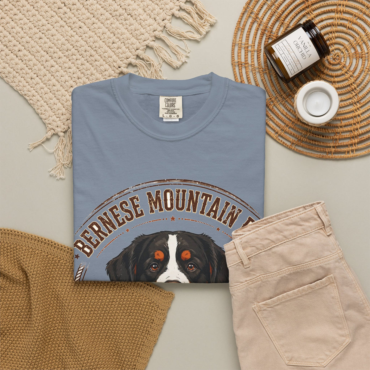'Alpine Sweetheart' Bernese Mountain Dog T-Shirt — alternate view