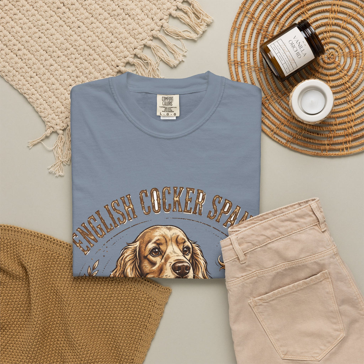 'Properly Spoiled' English Cocker Spaniel T-Shirt — alternate view