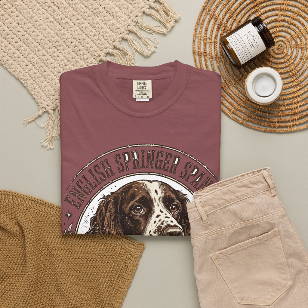 'Spring Loaded' English Springer Spaniel T-Shirt — alternate view