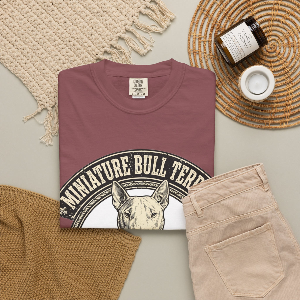 'Mini Mayhem' Miniature Bull Terrier T-Shirt — alternate view