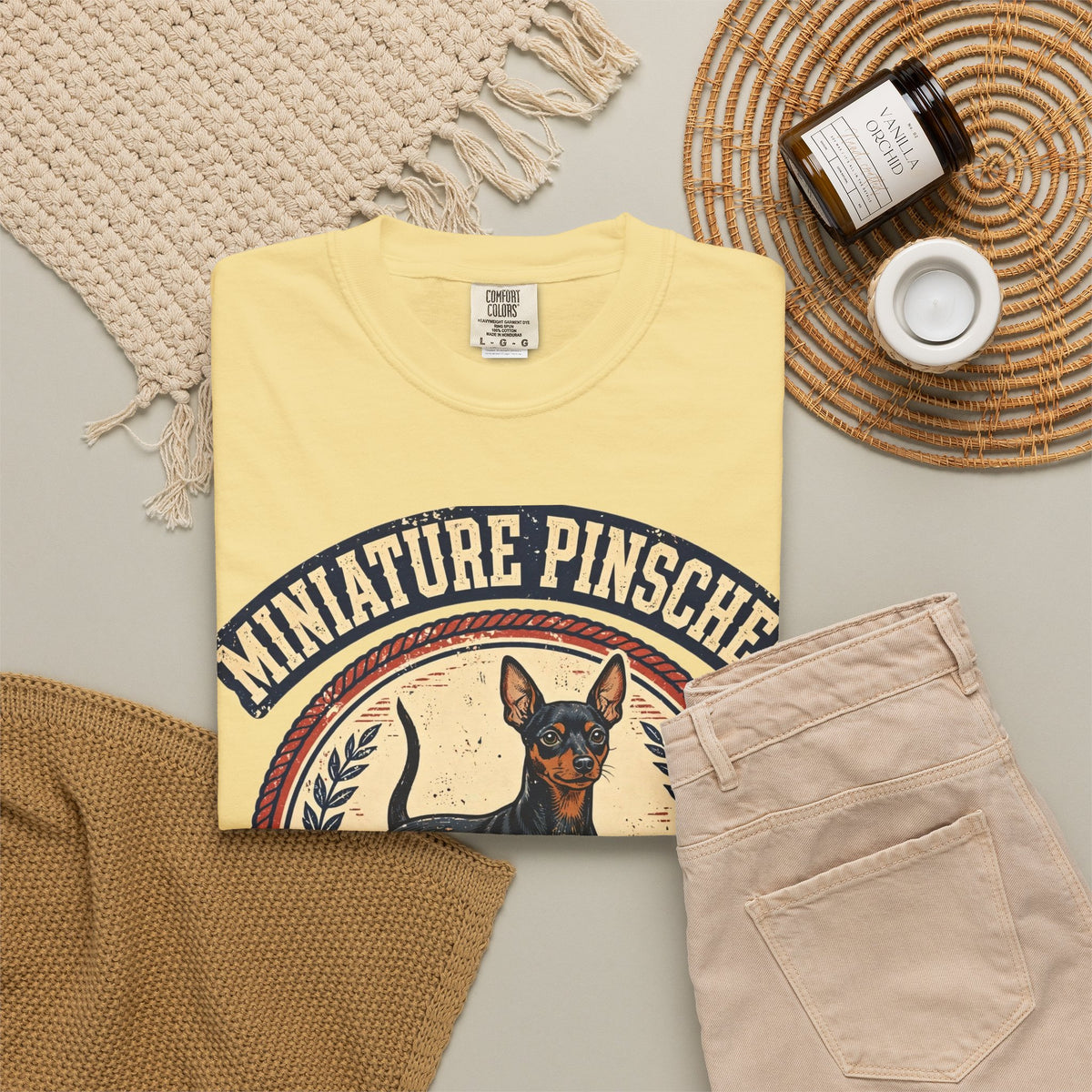 'Tiny King' Miniature Pinscher T-Shirt — alternate view