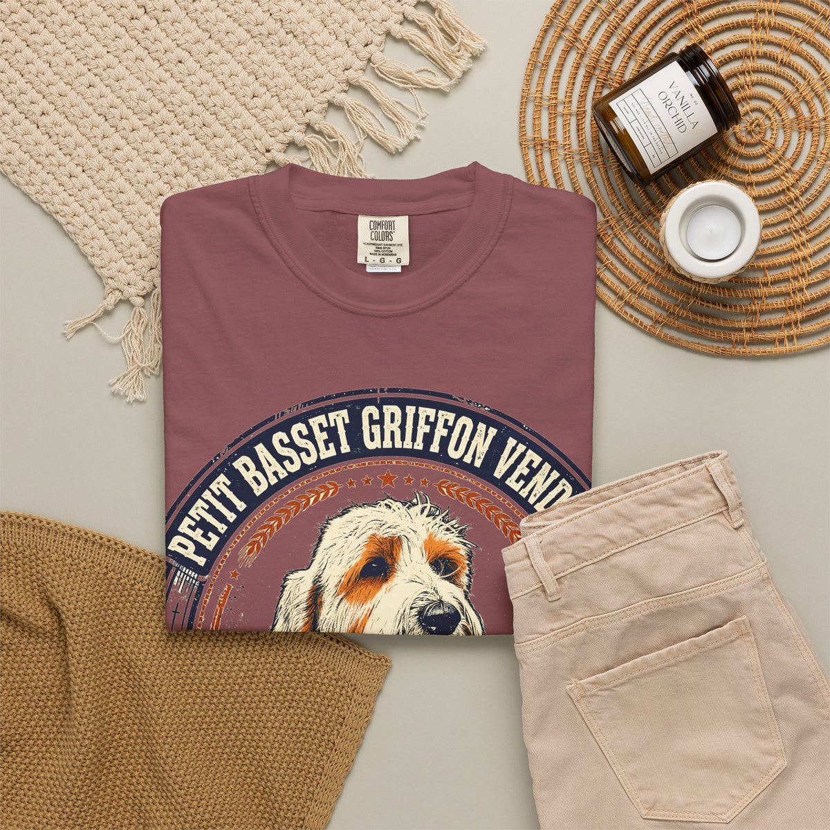 'Basset Happy' Petit Basset Griffon Vendéen T-Shirt — alternate view