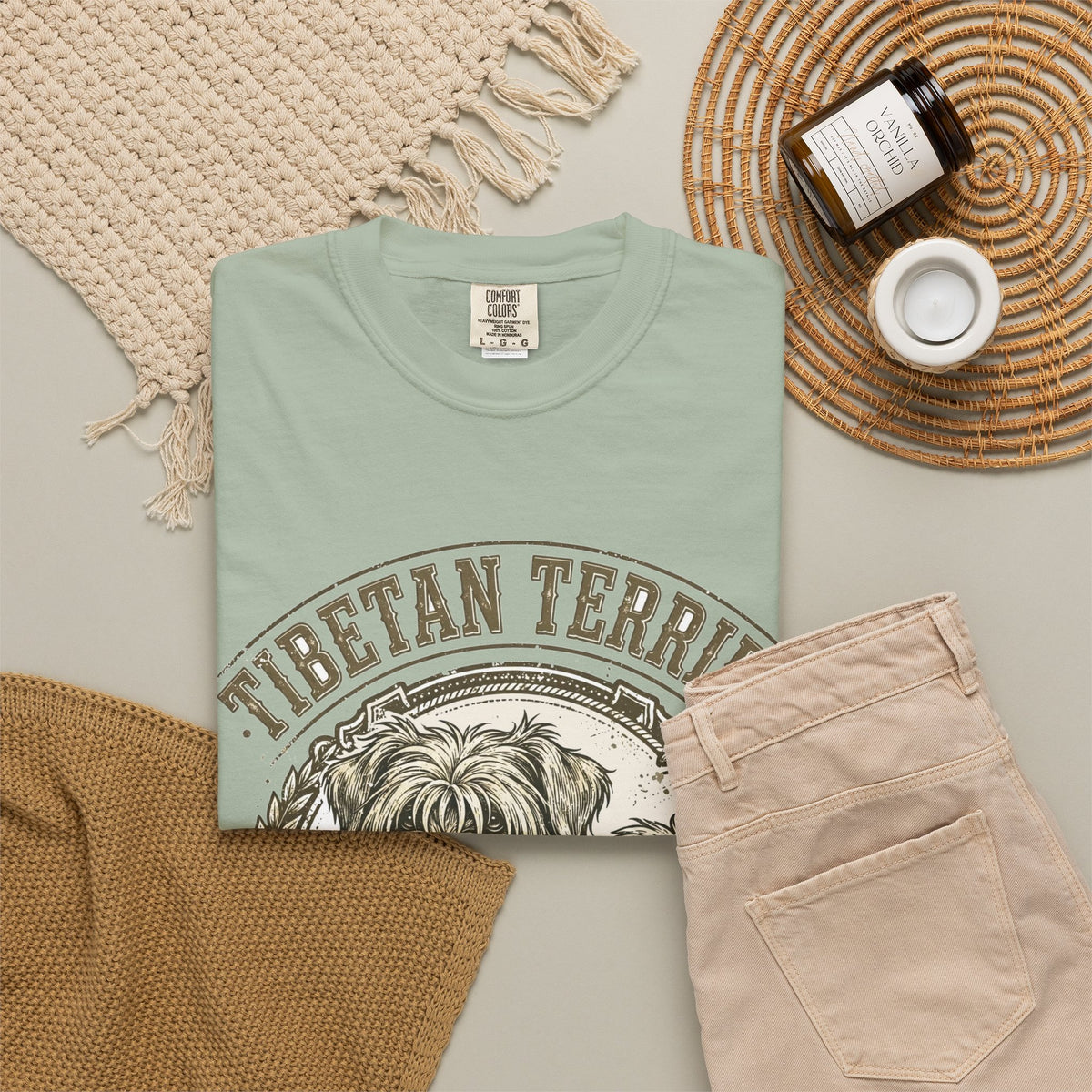 'Shaggy Sage' Tibetan Terrier T-Shirt — alternate view