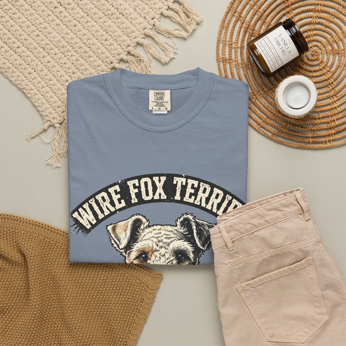 'Wire Whirlwind' Wire Fox Terrier T-Shirt — alternate view