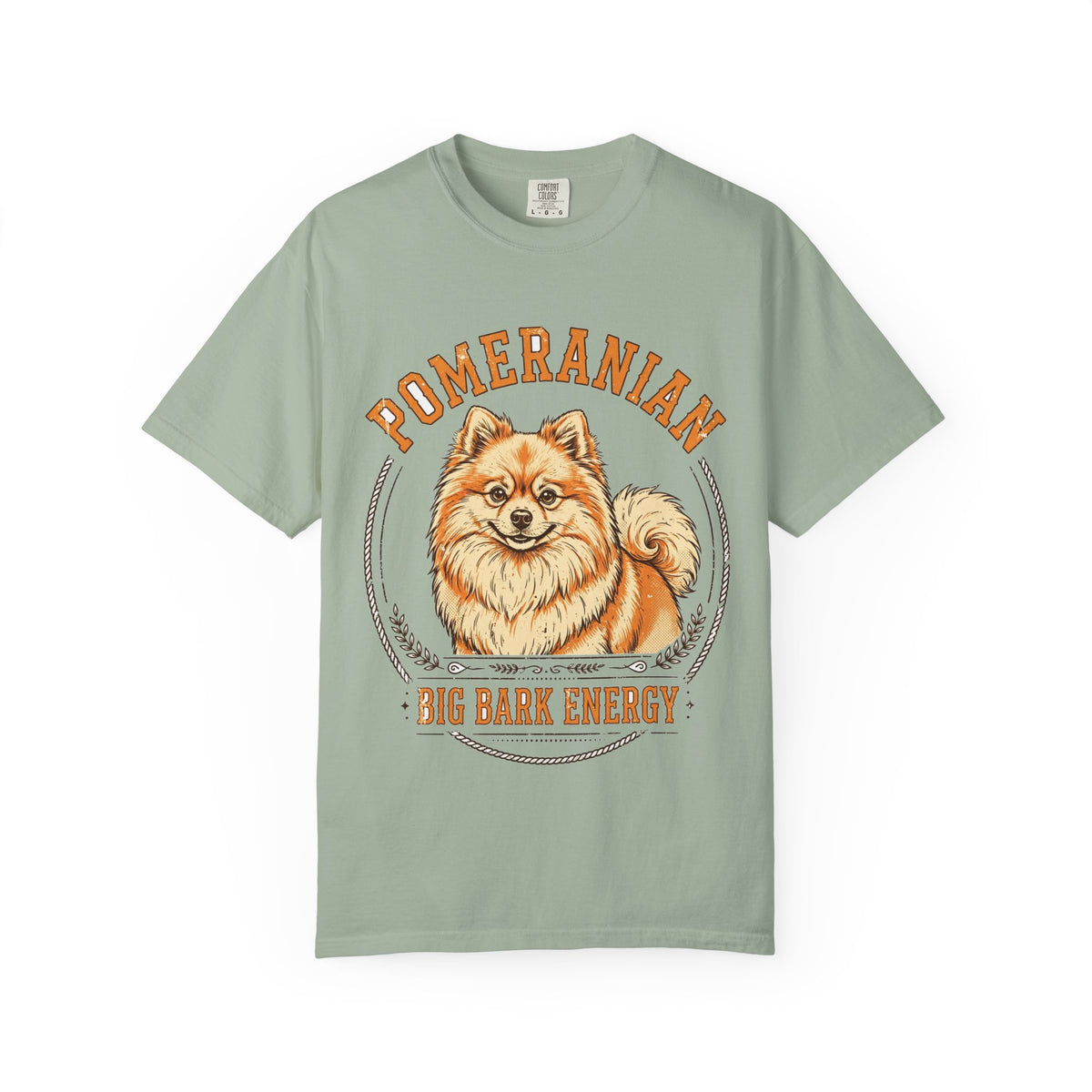 'Big Bark Energy' Pomeranian T-Shirt — alternate view