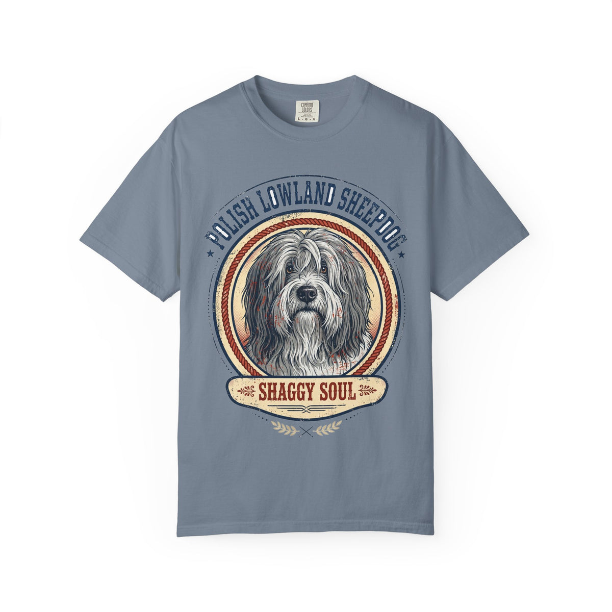 'Shaggy Soul' Polish Lowland Sheepdog T-Shirt — alternate view