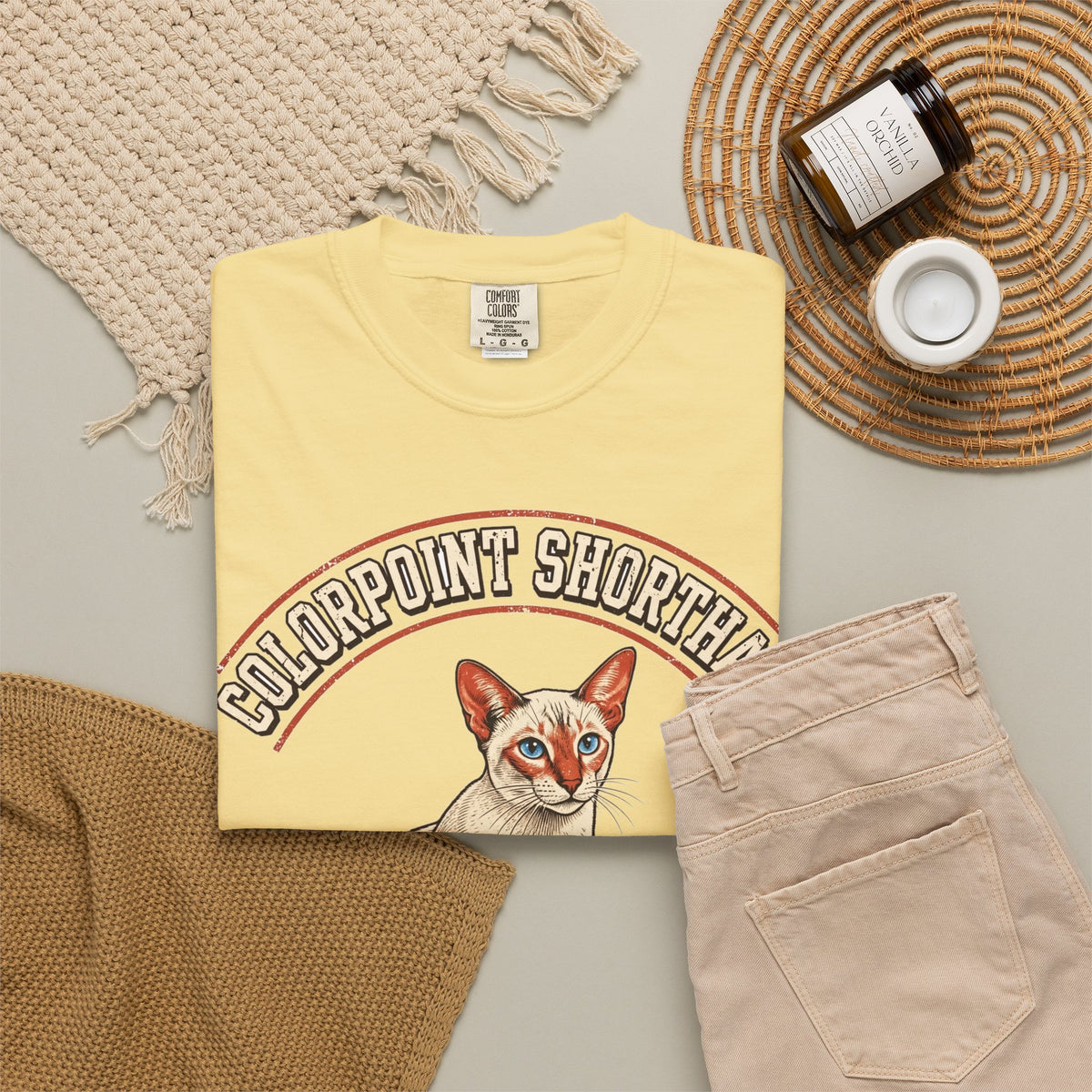 'Point Taken' Colorpoint Shorthair Cat T-Shirt — alternate view