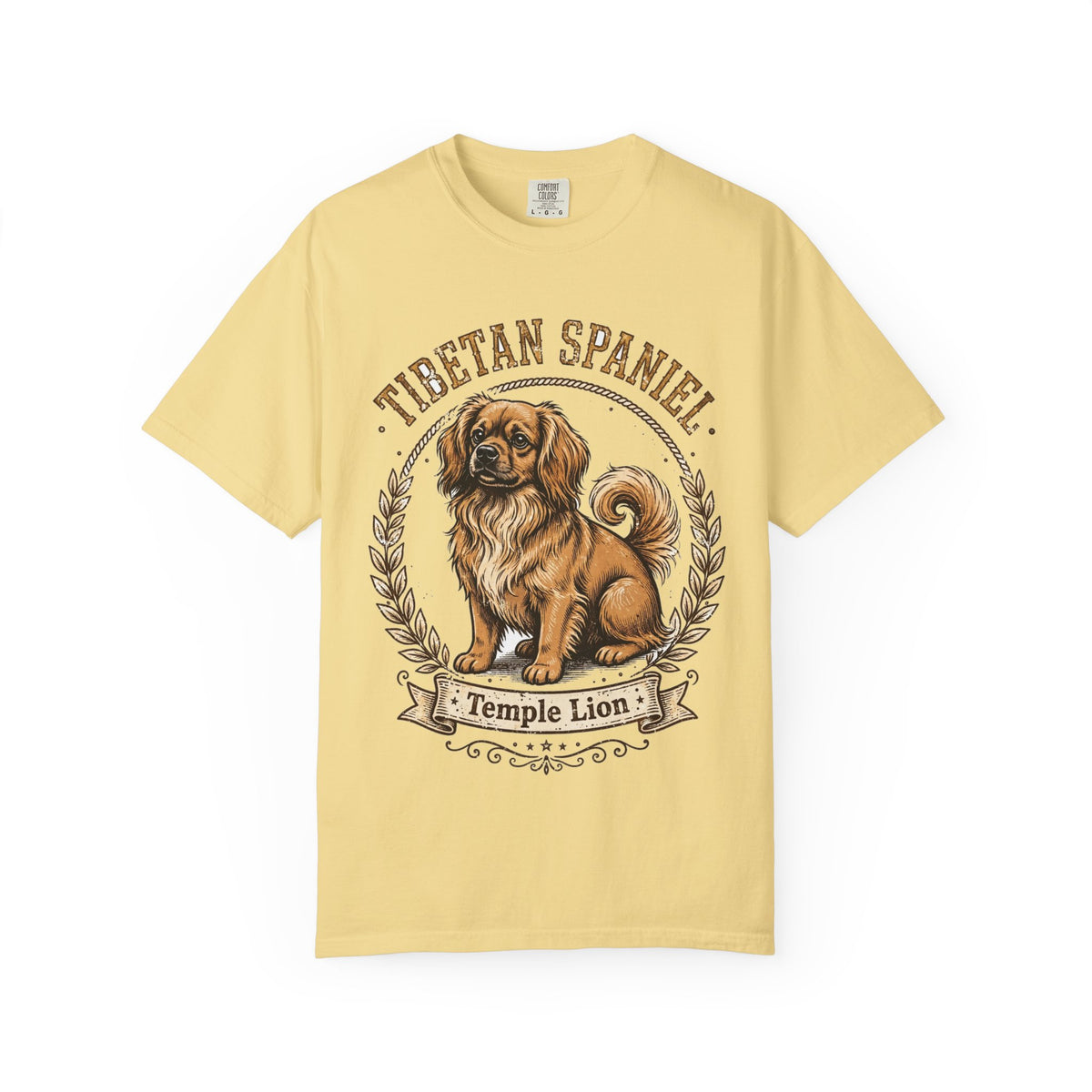 'Temple Lion' Tibetan Spaniel T-Shirt — alternate view