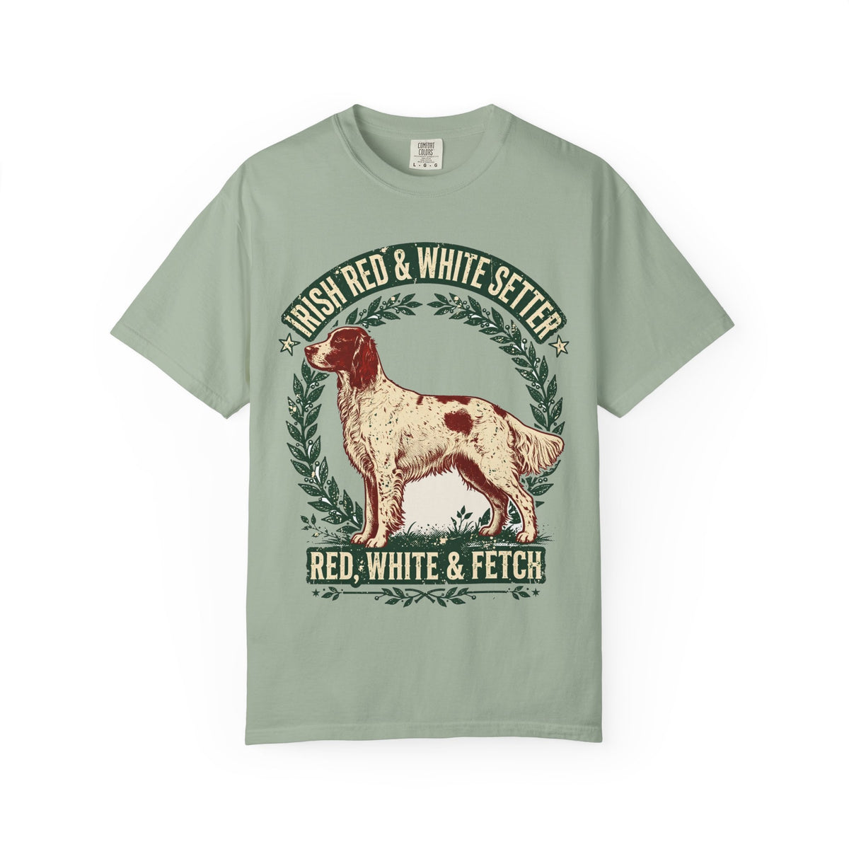 'Red White Fetch' Irish Red and White Setter T-Shirt — alternate view