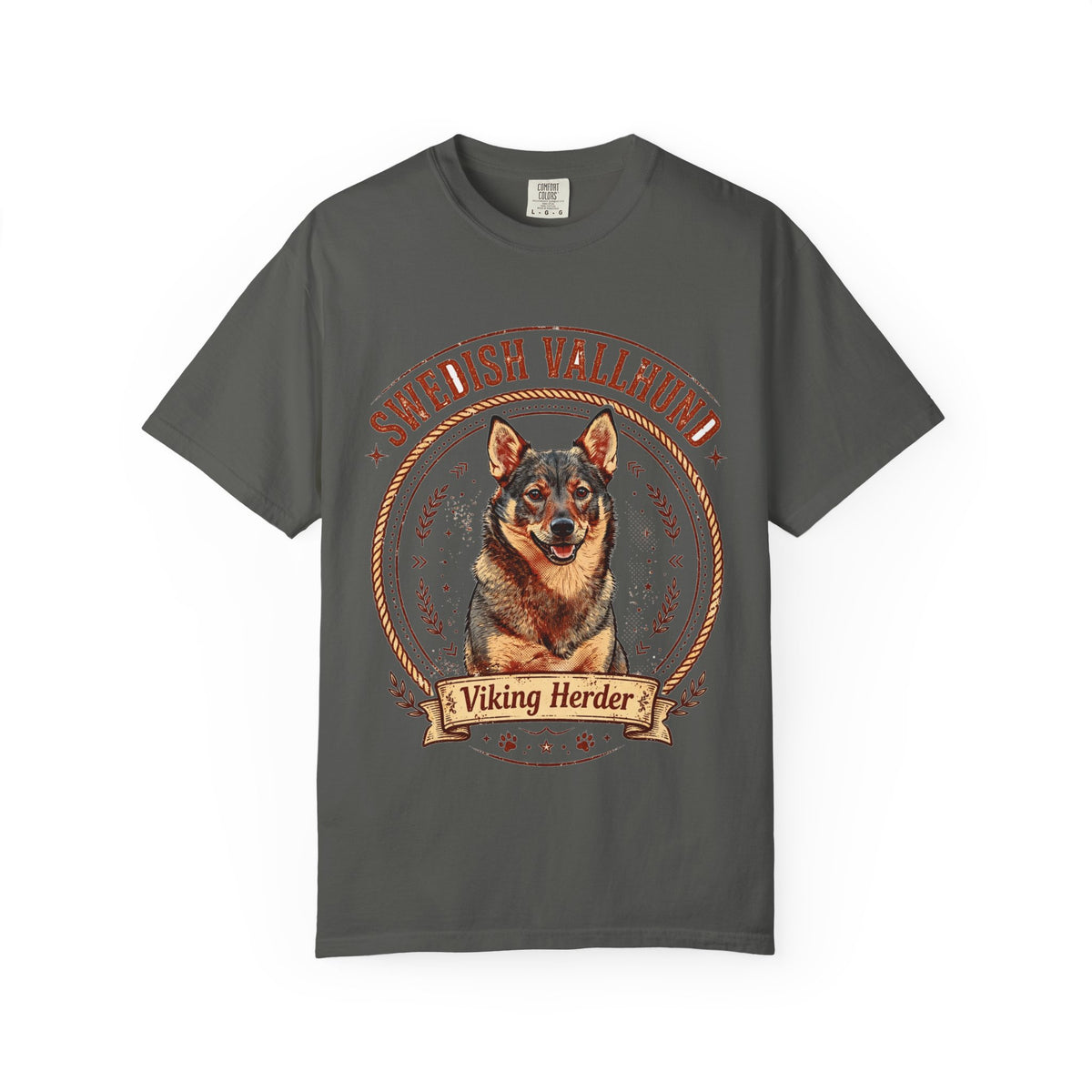 'Viking Herder' Swedish Vallhund T-Shirt — alternate view