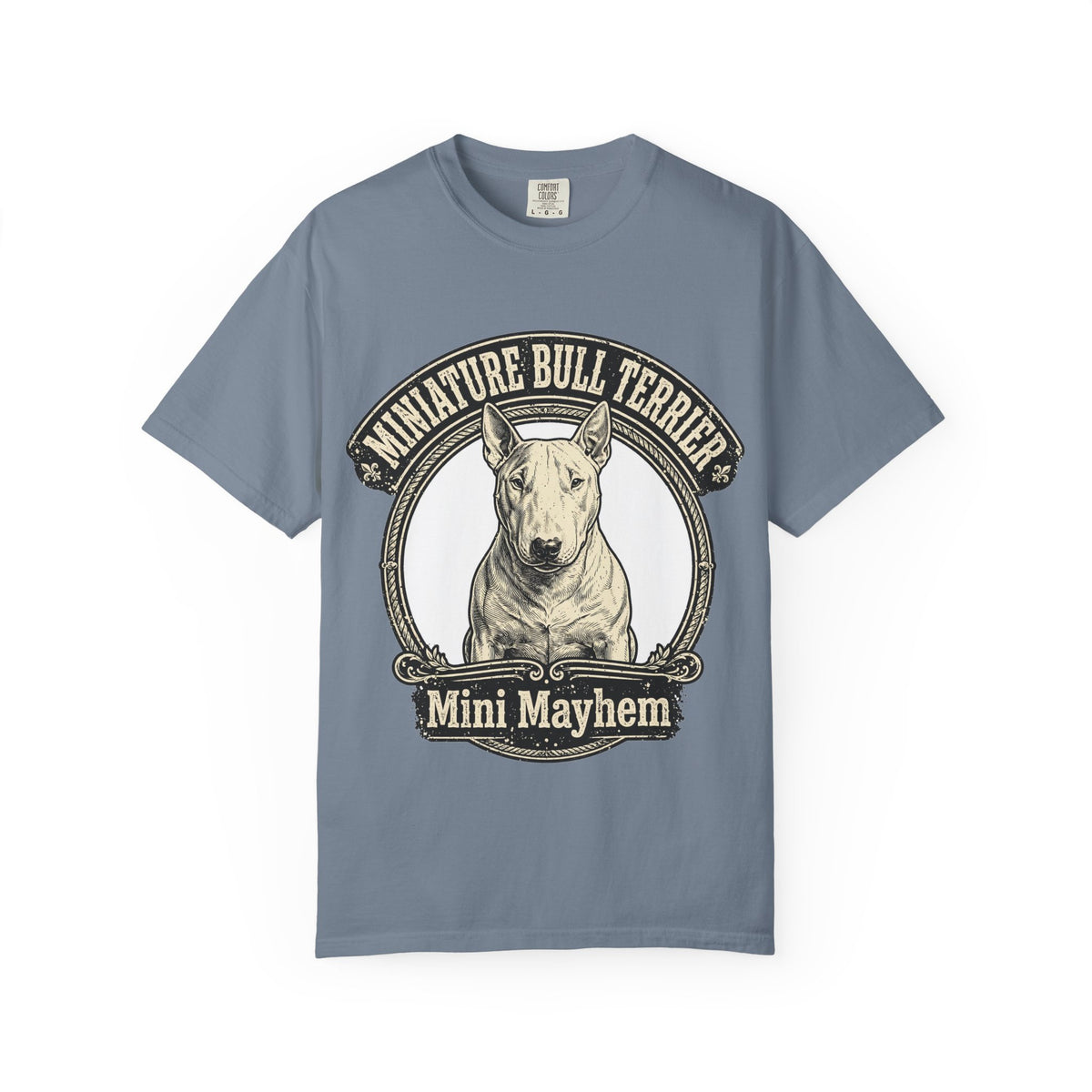 'Mini Mayhem' Miniature Bull Terrier T-Shirt — alternate view
