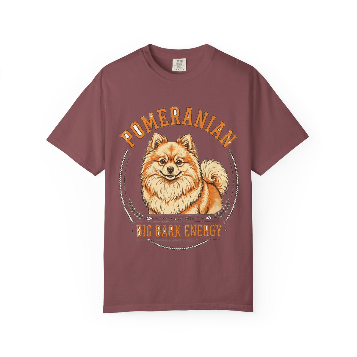'Big Bark Energy' Pomeranian T-Shirt — alternate view