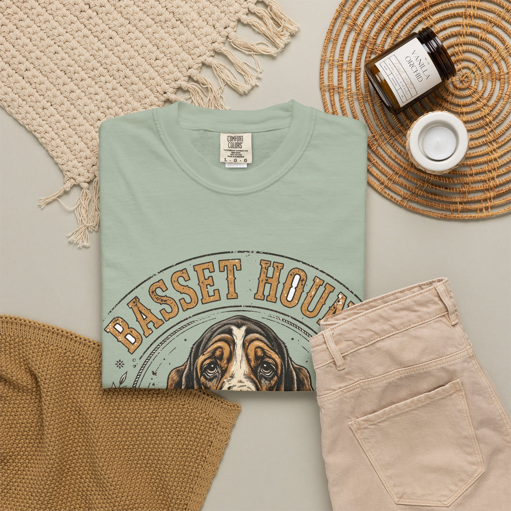 'Low & Lovable' Basset Hound T-Shirt — alternate view
