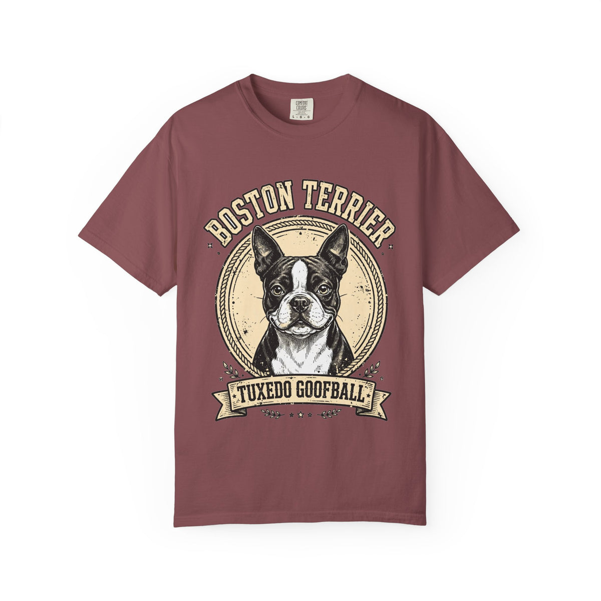 'Tuxedo Goofball' Boston Terrier T-Shirt — alternate view