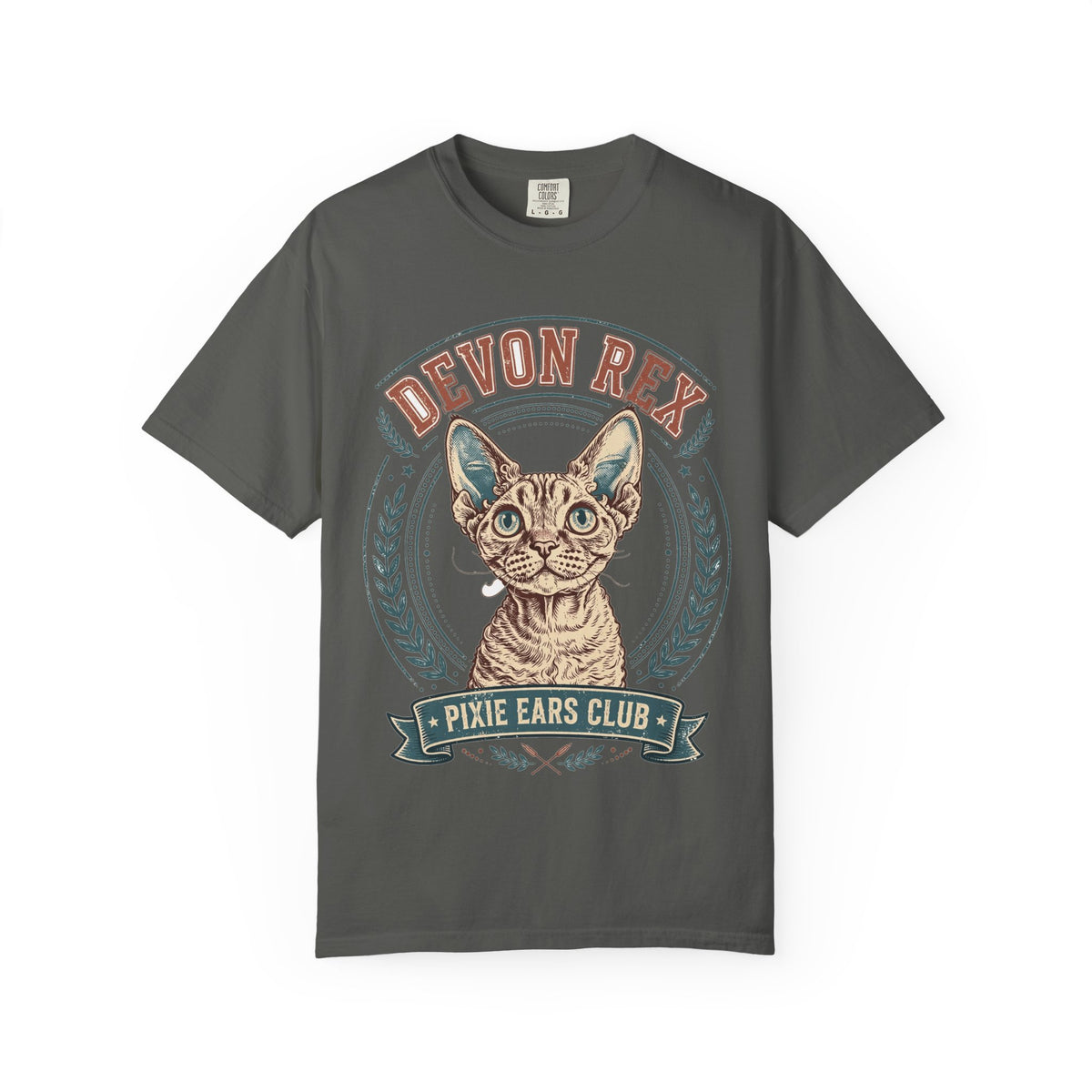 'Pixie Ears Club' Devon Rex T-Shirt — alternate view