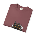 Black Cat Haunted Halloween Tee