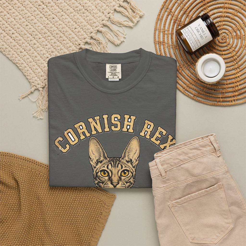 'Wavy Wonder' Cornish Rex Cat T-Shirt — alternate view
