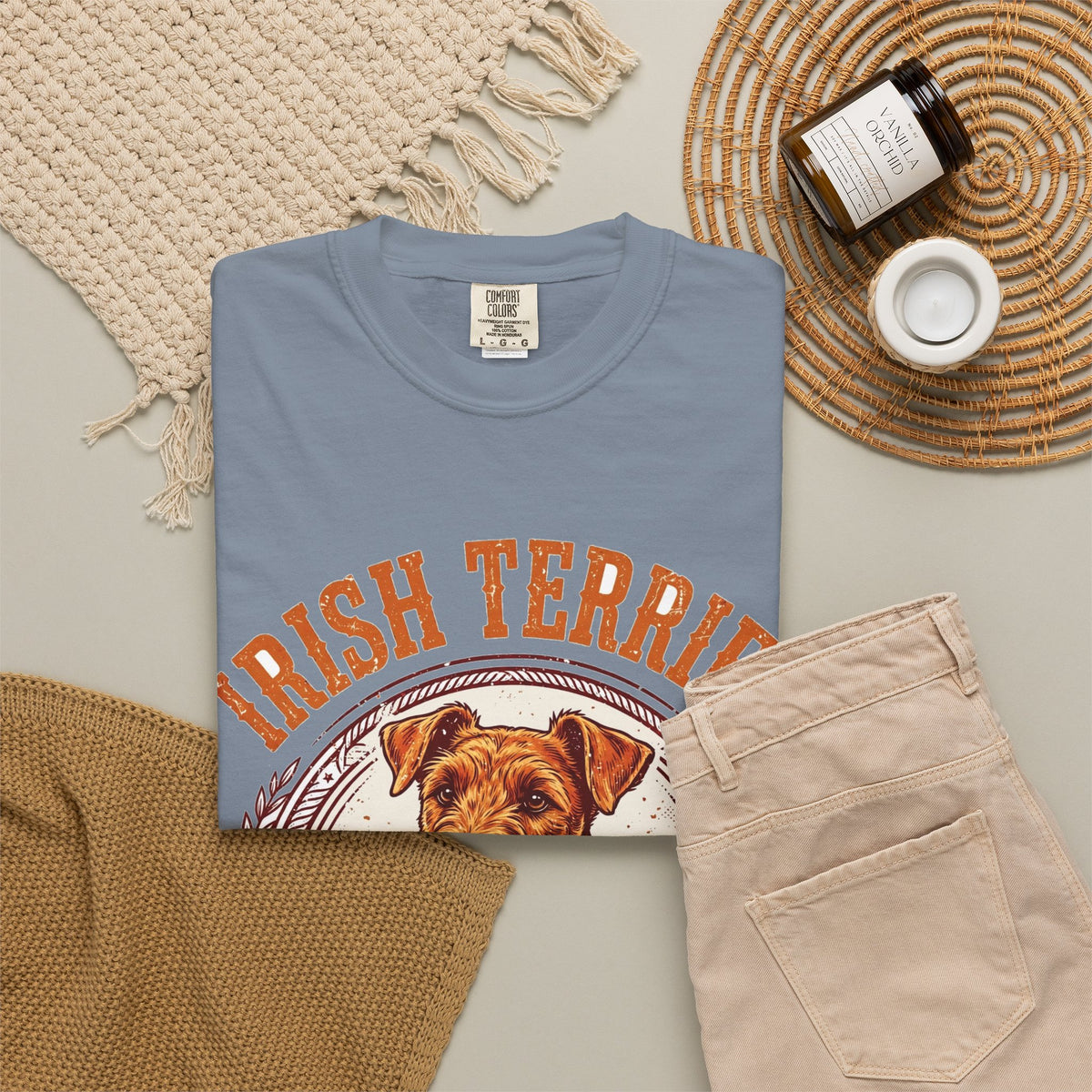 'Ginger Daredevil' Irish Terrier T-Shirt — alternate view