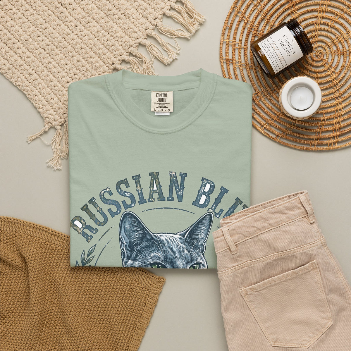'Gray Ghost' Russian Blue T-Shirt — alternate view