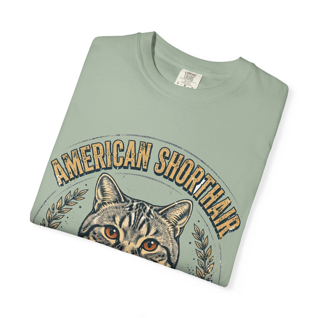 'Classic Cat Energy' American Shorthair T-Shirt — alternate view