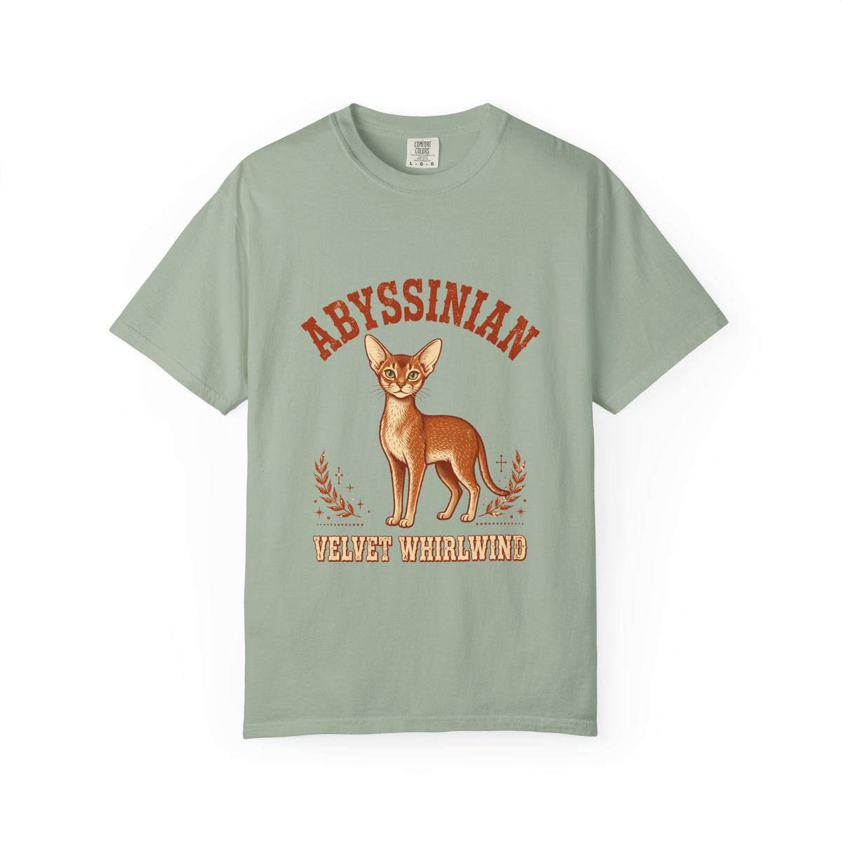 'Velvet Whirlwind Abyssinian' Abyssinian T-Shirt — alternate view