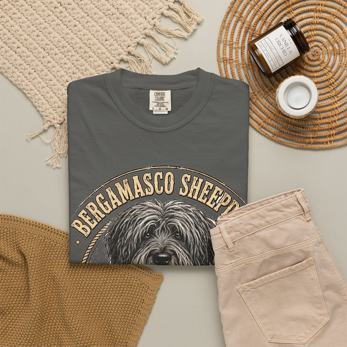'Flock Star' Bergamasco Sheepdog T-Shirt — alternate view