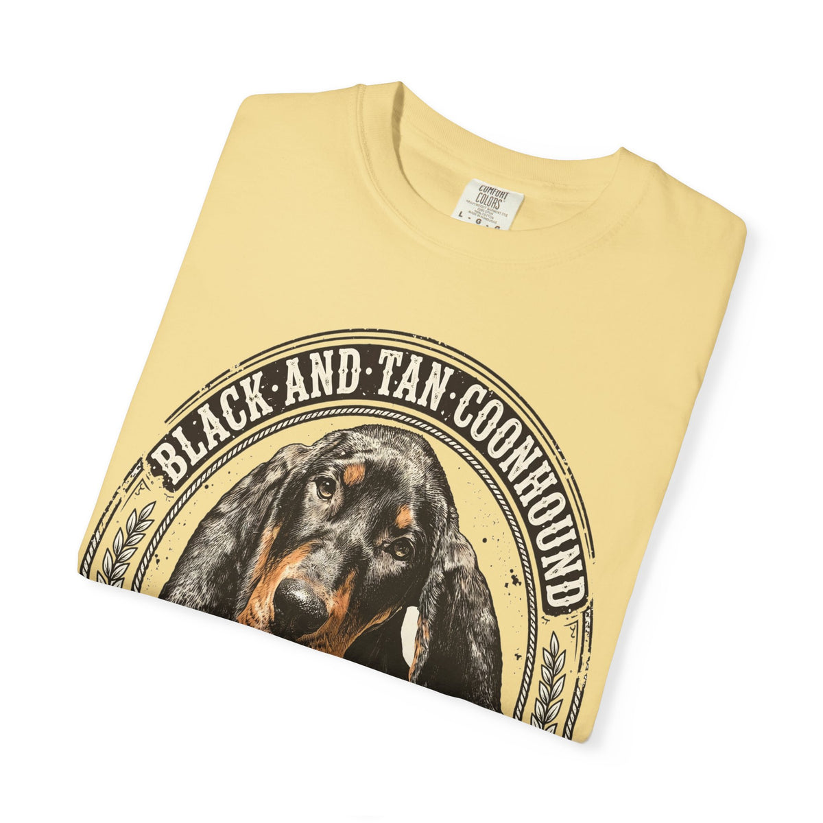 'Midnight' Black and Tan Coonhound T-Shirt — alternate view