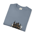 Black Cat Haunted Halloween Tee