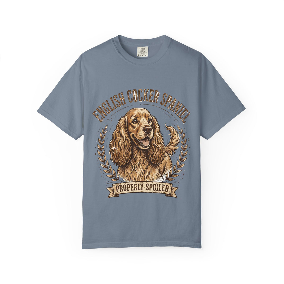 'Properly Spoiled' English Cocker Spaniel T-Shirt — alternate view