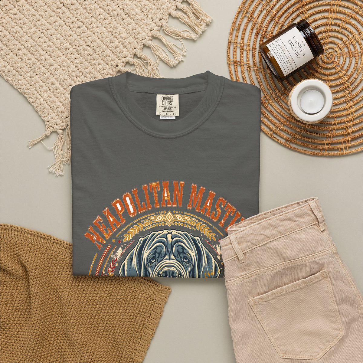 'Heavyweight Hugs' Neapolitan Mastiff T-Shirt — alternate view