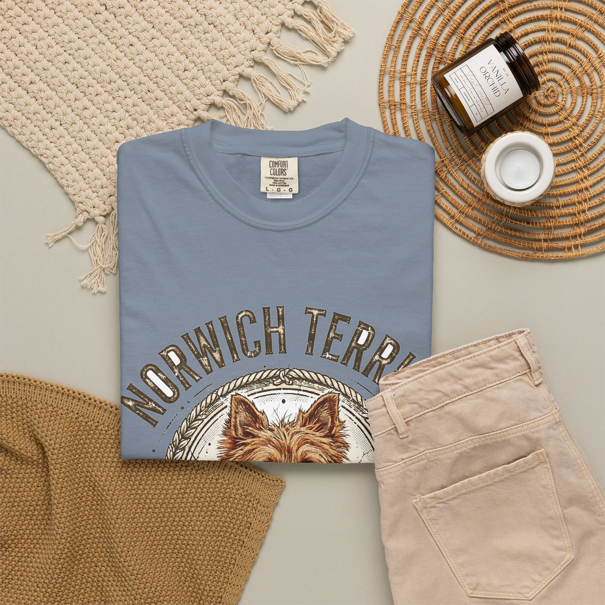 'Little Mischief' Norwich Terrier T-Shirt — alternate view