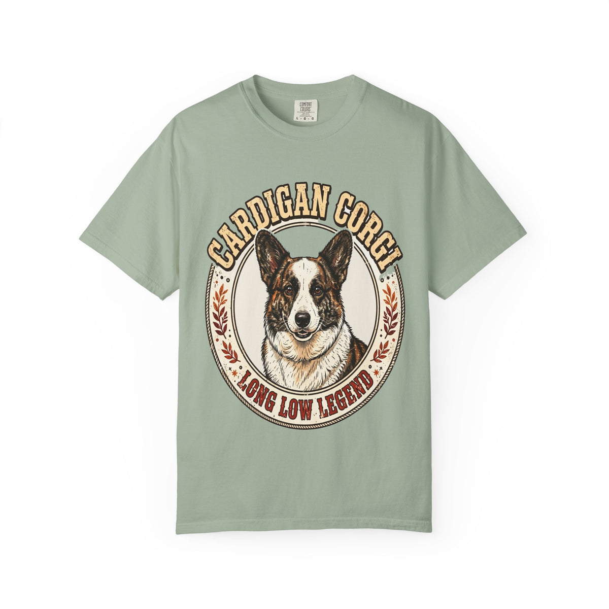 'Corgi Long Low Legend Cardigan' Cardigan Welsh Corgi T-Shirt — alternate view