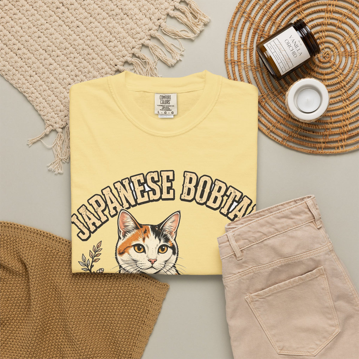 'Good Luck Charm' Japanese Bobtail Cat T-Shirt — alternate view