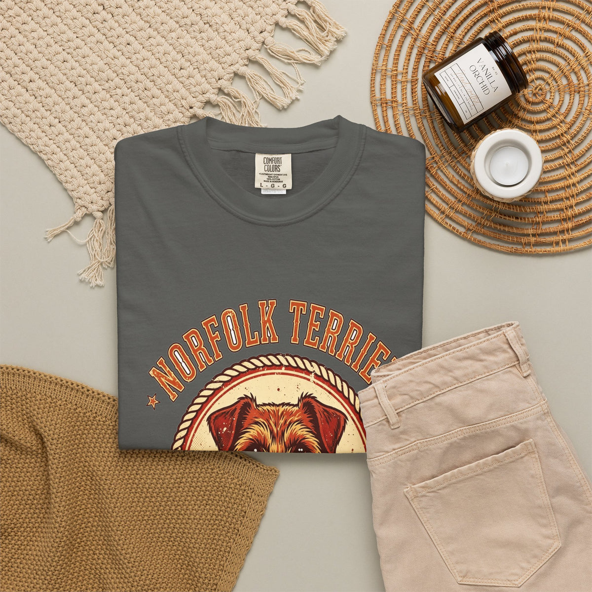 'Little Big Shot' Norfolk Terrier T-Shirt — alternate view