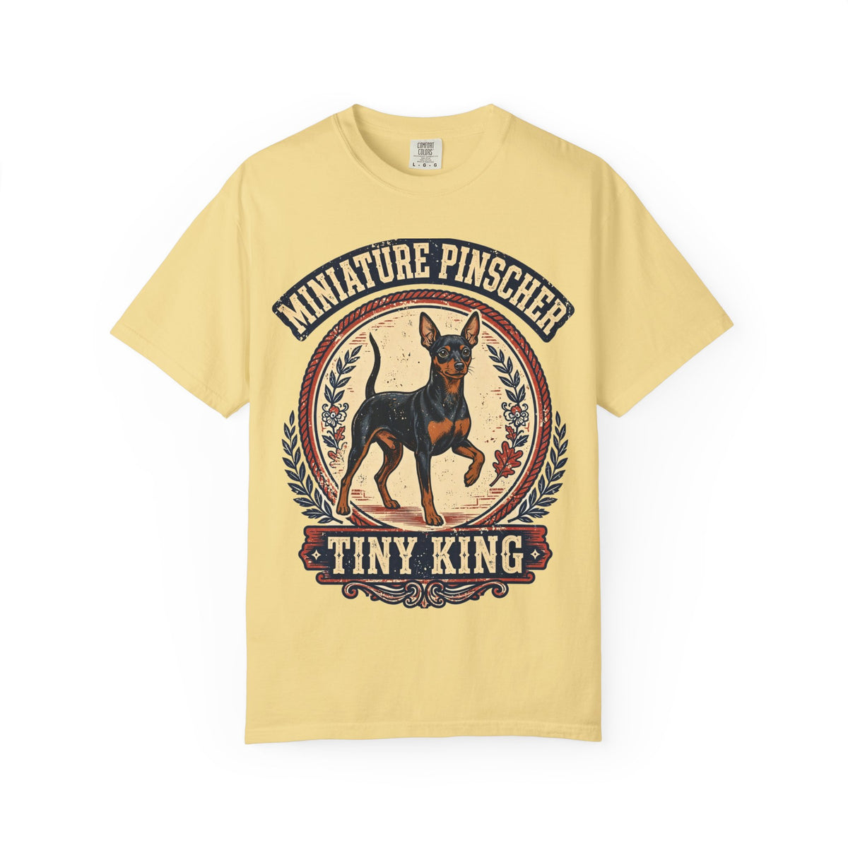 'Tiny King' Miniature Pinscher T-Shirt — alternate view