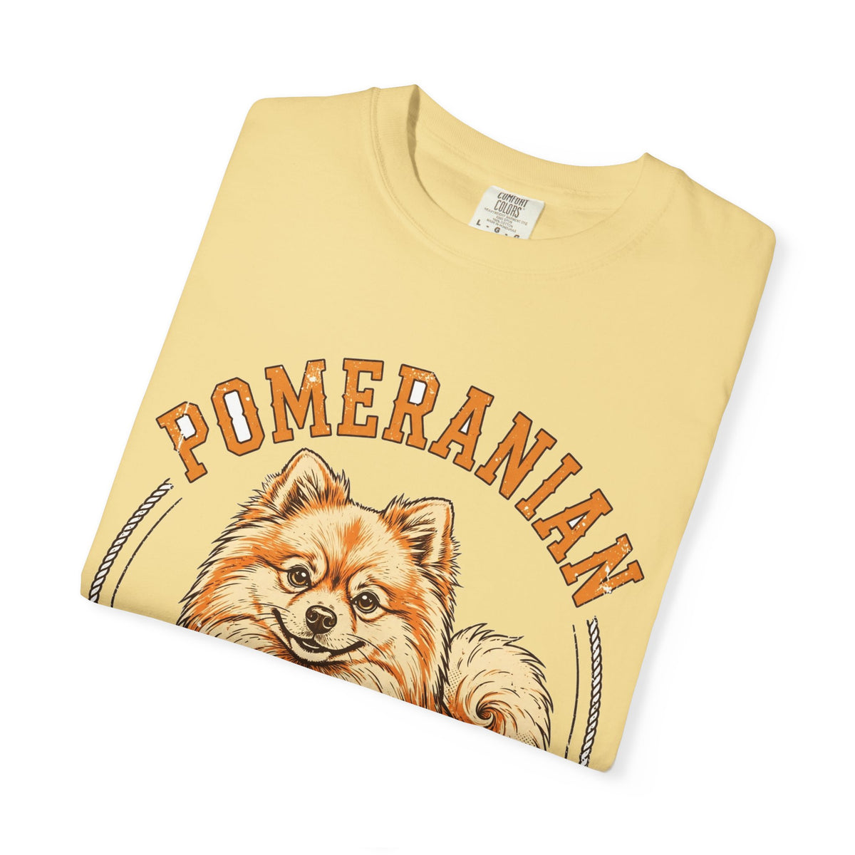 'Big Bark Energy' Pomeranian T-Shirt — alternate view