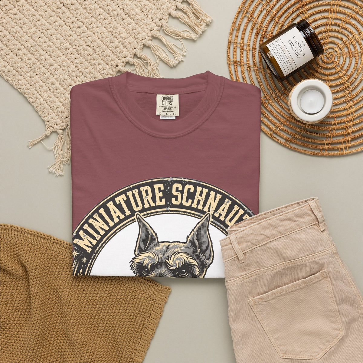 'Bearded Bandit' Miniature Schnauzer T-Shirt — alternate view