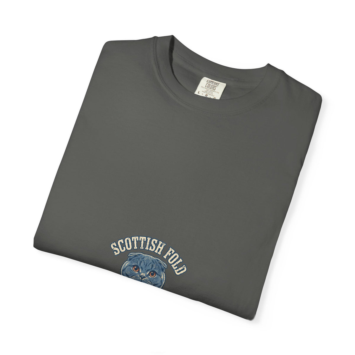 'Folded With Love' Scottish Fold Cat T-Shirt — alternate view