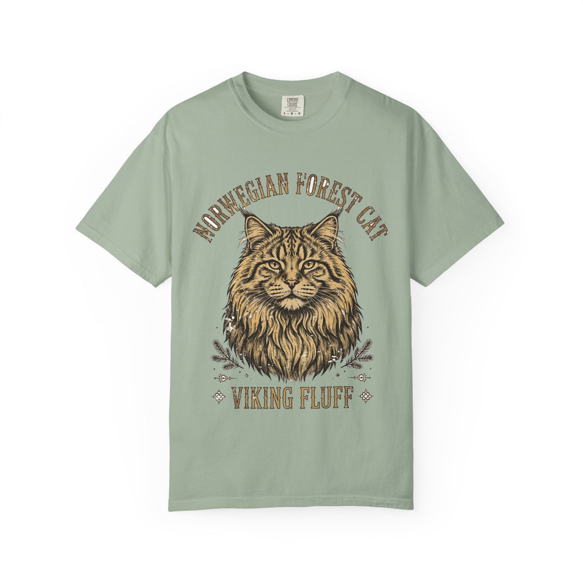 'Viking Fluff' Norwegian Forest Cat T-Shirt — alternate view