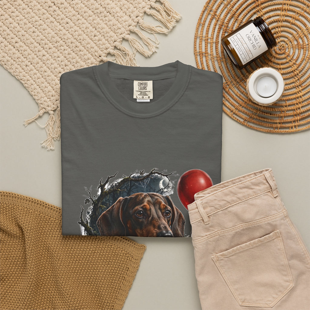 Dachshund Creepy Clown Halloween Tee