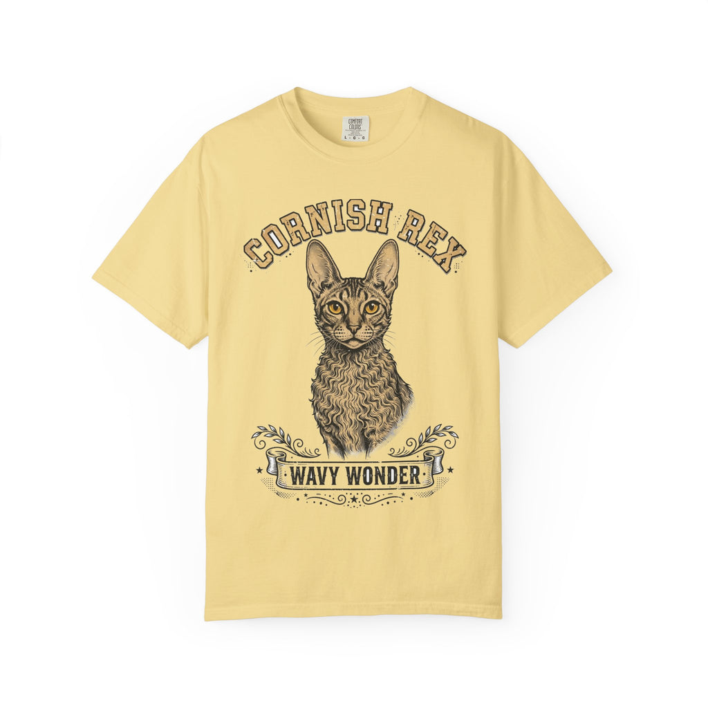 'Wavy Wonder' Cornish Rex Cat T-Shirt — alternate view