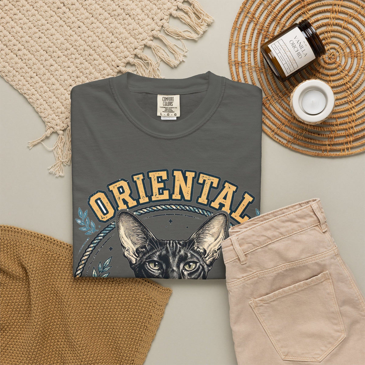 'Long Lean Loud' Oriental Shorthair T-Shirt — alternate view